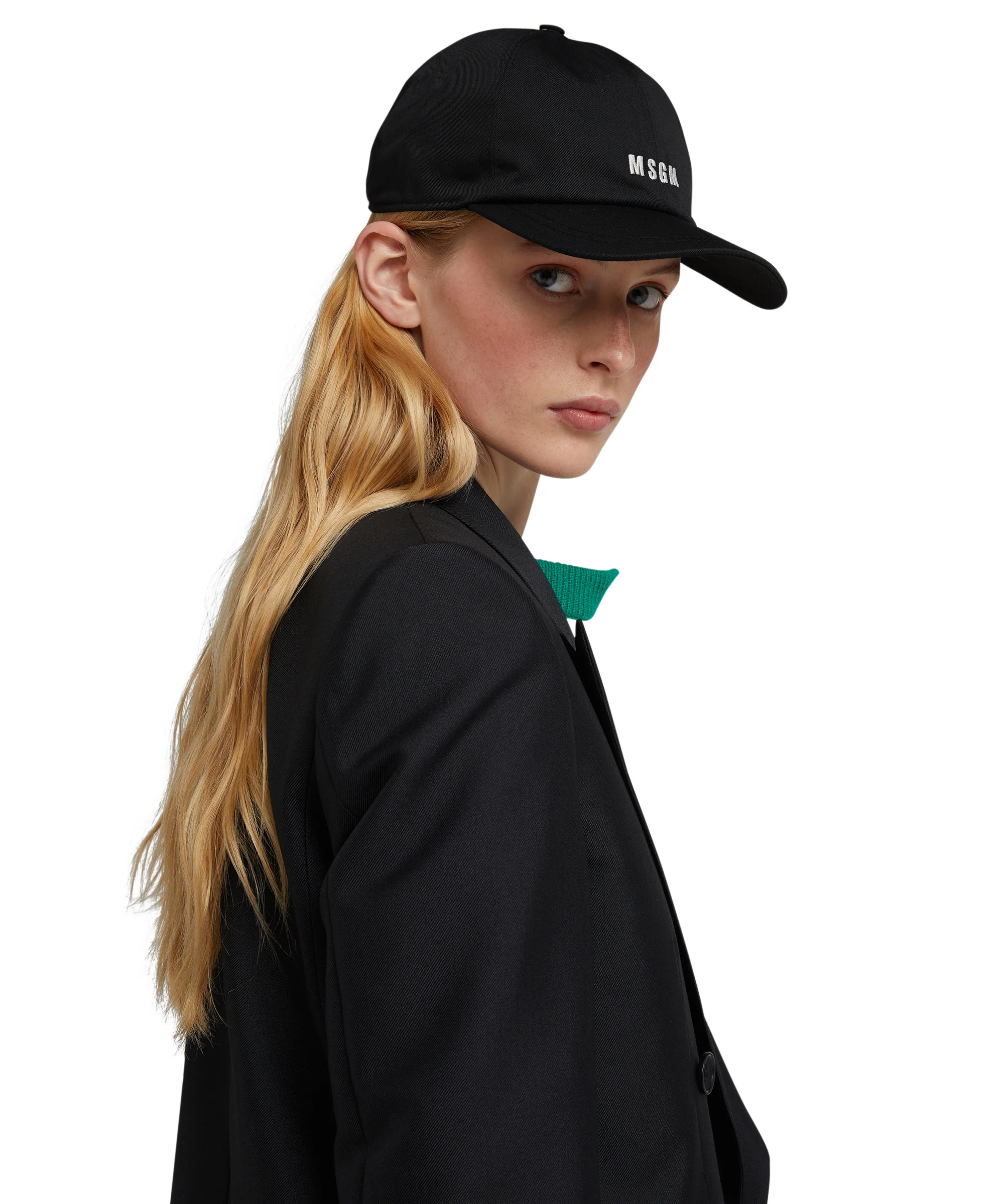 Cotton baseball cap with embroidered micro logo - Image 4