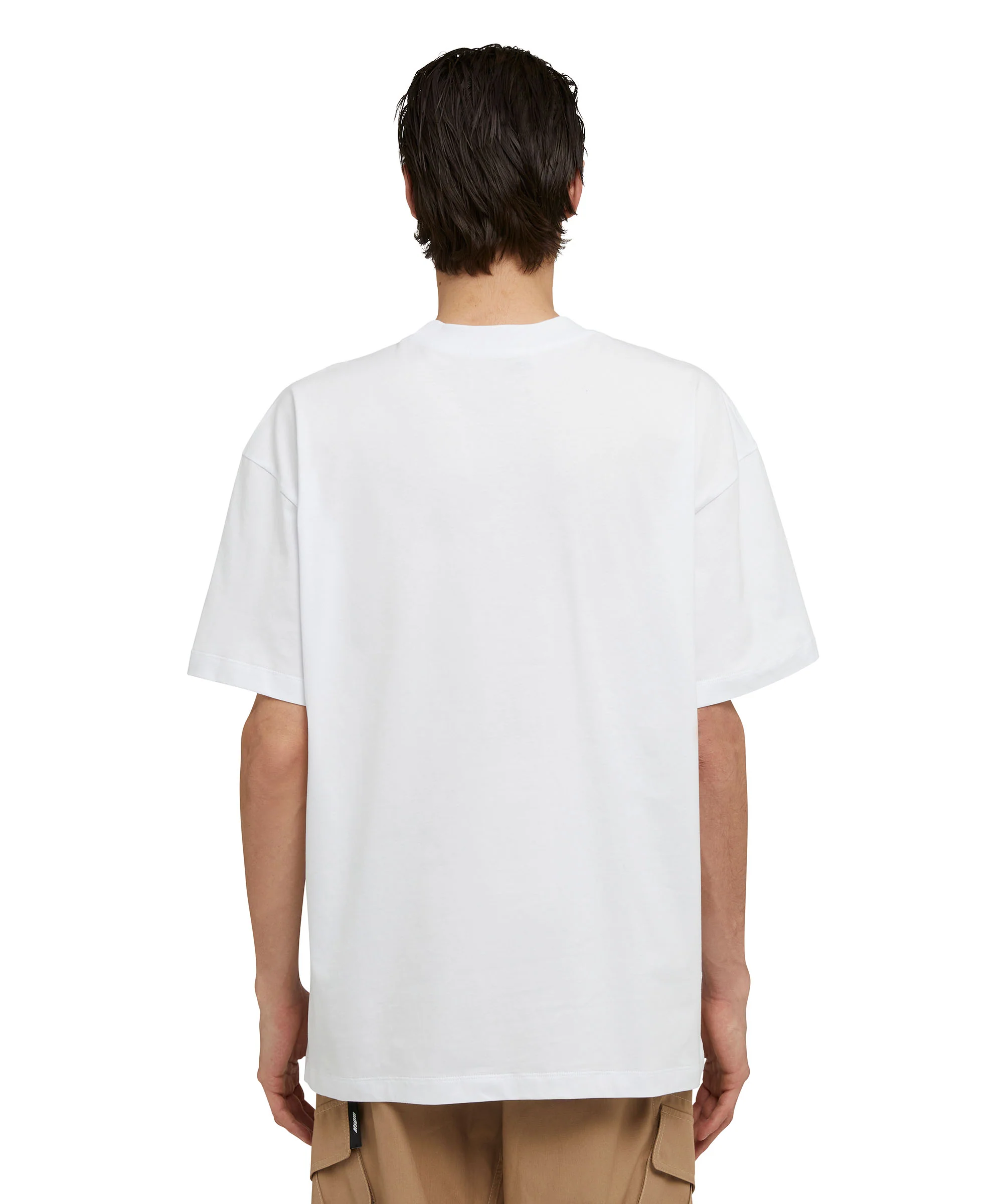 Cotton crewneck t-shirt with MSGM logo - Image 4
