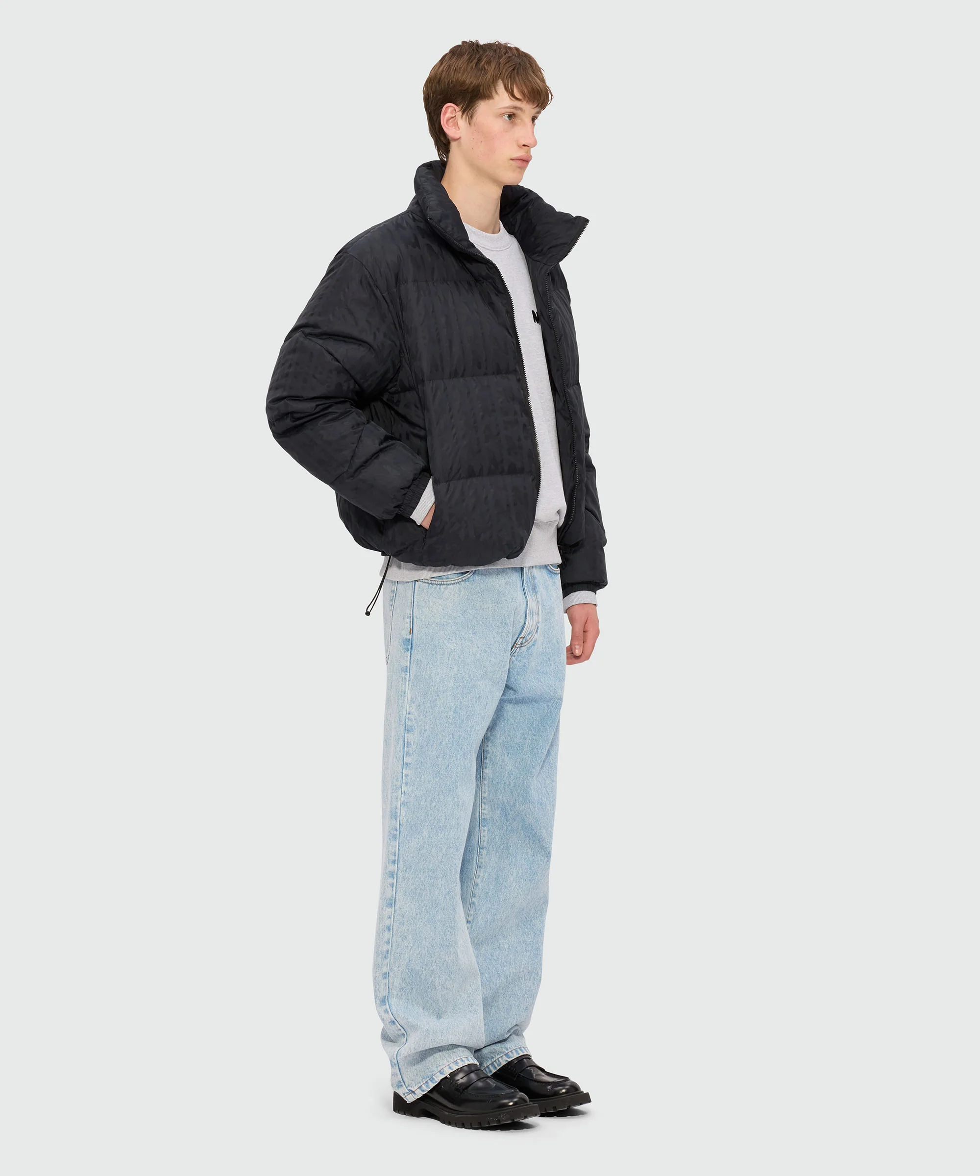 Grey melange jersey sweatshirt with "TheMwave" embroidery - Image 4