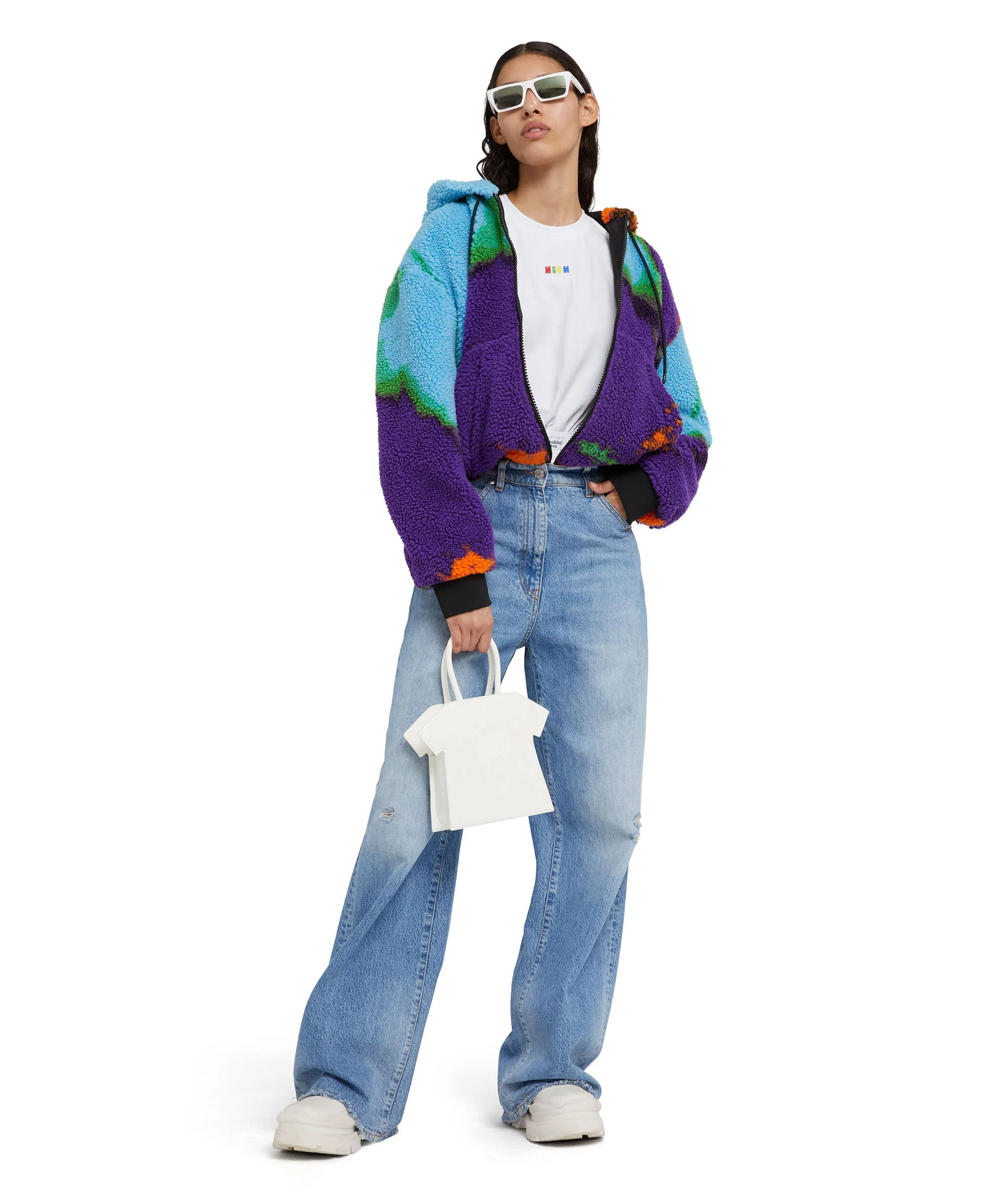 Mirrored sunglasses in Polaroid acetate for MSGM - Image 6