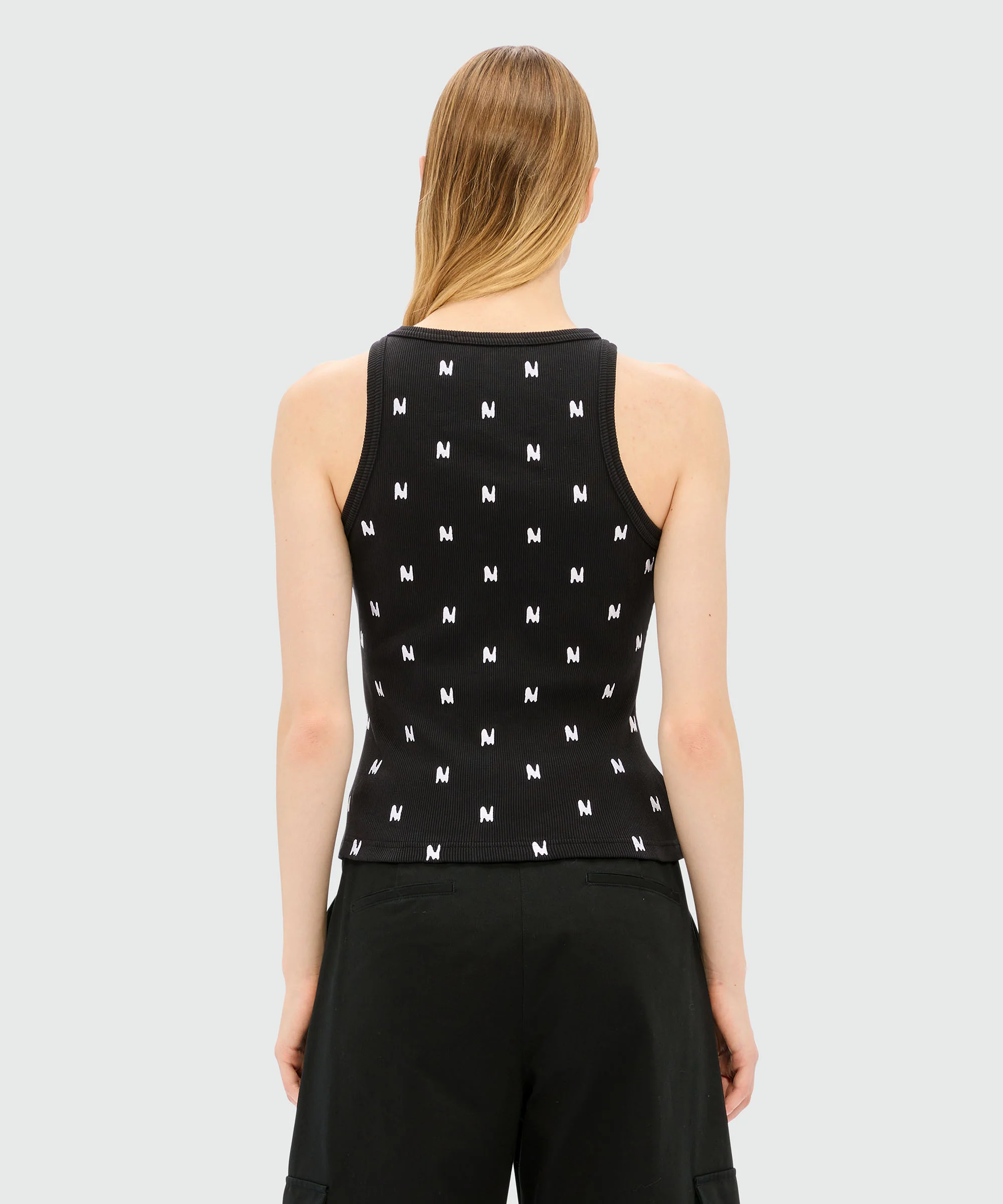 Ribbed jersey top with embroidered "TheMwave" logo - Image 3