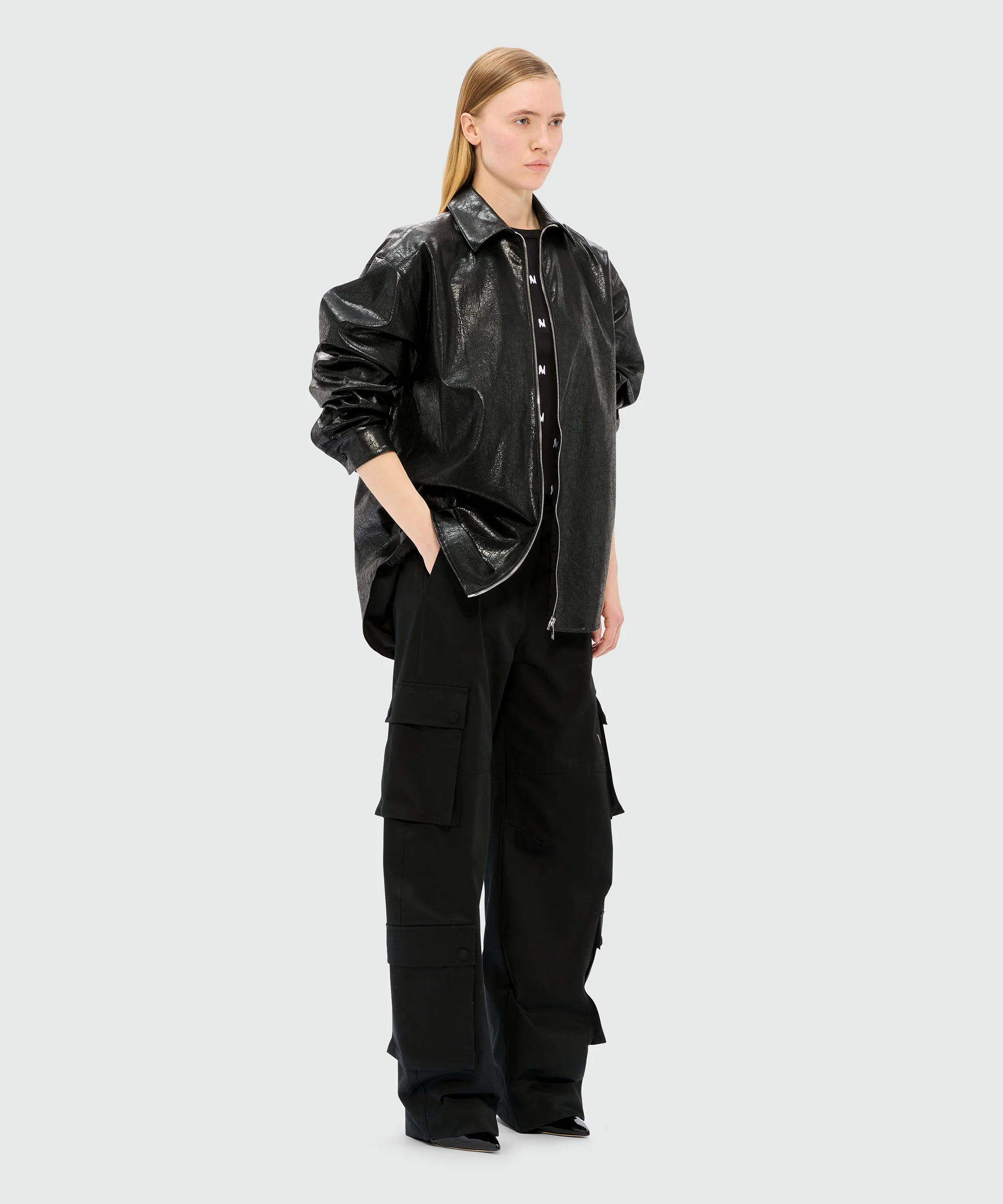 Ribbed jersey top with embroidered "TheMwave" logo - Image 4