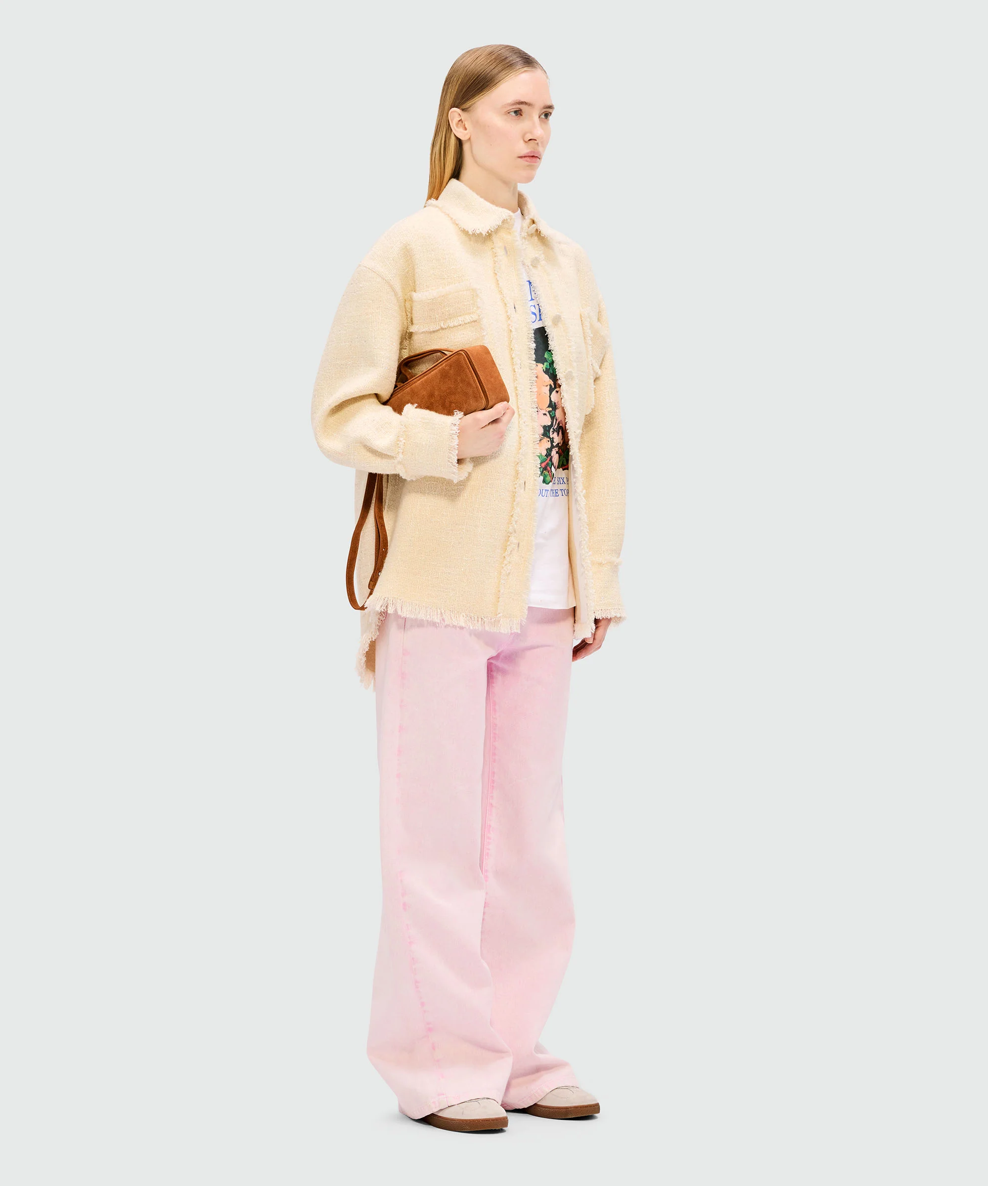 White jersey T-shirt with "Family Business" print - Image 4